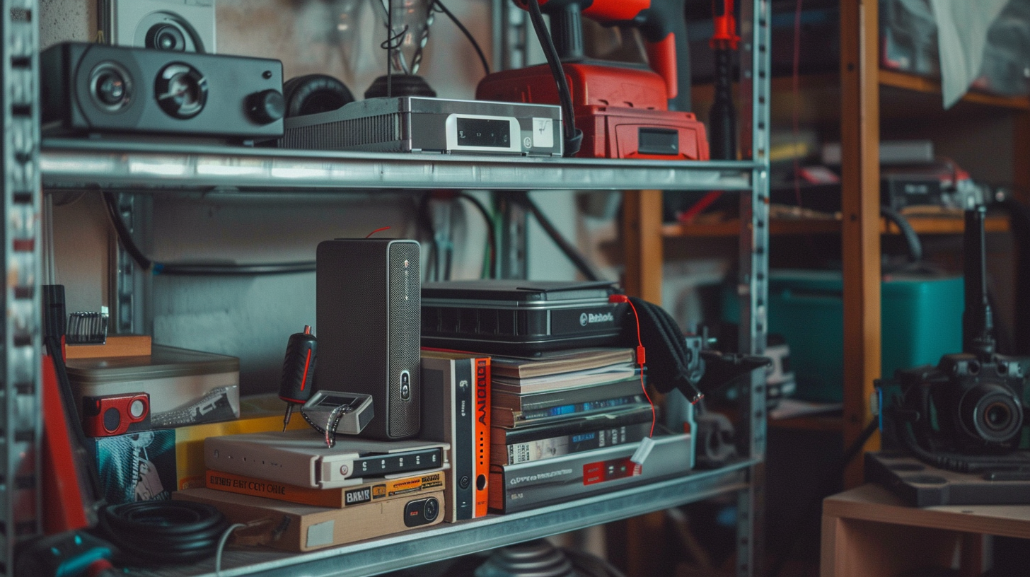 Shelf with unused items